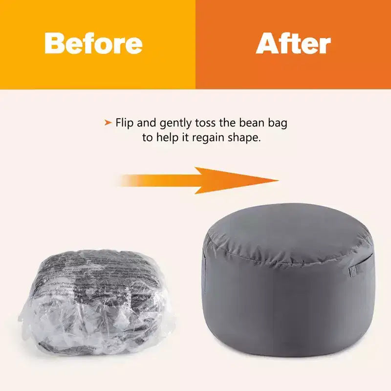 Pouf Géant 4ft avec Rembourrage en Mousse Housse Douce Amovible Confortable pour Adultes Enfants Salon Chambre Dortoir