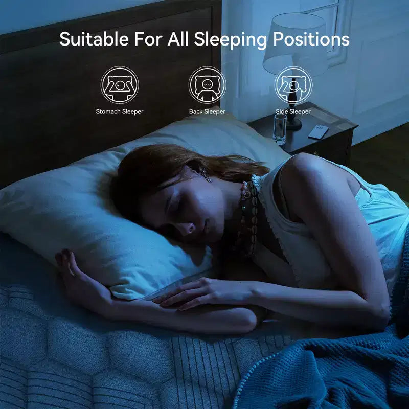 Matelas hybride en mousse à mémoire de forme rafraîchissante, soutien moyen, livré en boîte, blanc