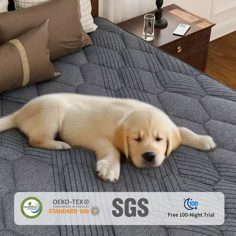 Matelas hybride en mousse à mémoire de forme rafraîchissante, soutien moyen, livré en boîte, blanc