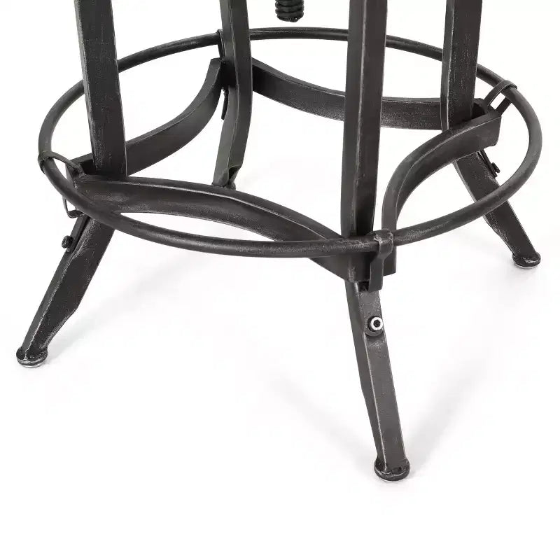 Tabourets de bar pivotants réglables en bois de sapin industriel sans dossier (Lot de 2)