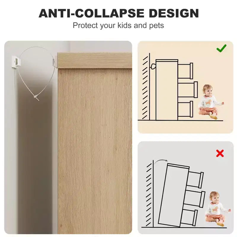 Commode à 6 tiroirs pour chambre à coucher, organiseur double moderne avec poignées encastrées, commode en bois pour salon
