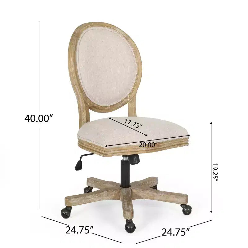 Chaise de bureau réglable avec pivotement et levage