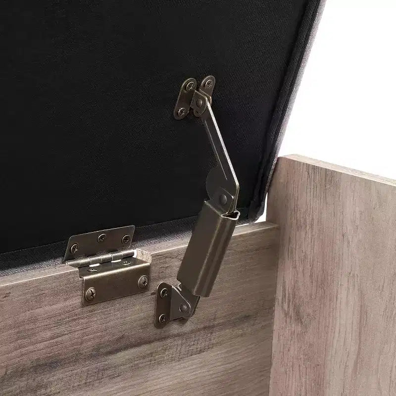 Banc de rangement avec couvercle relevable - Siège d'entrée et organisateur en bois rustique