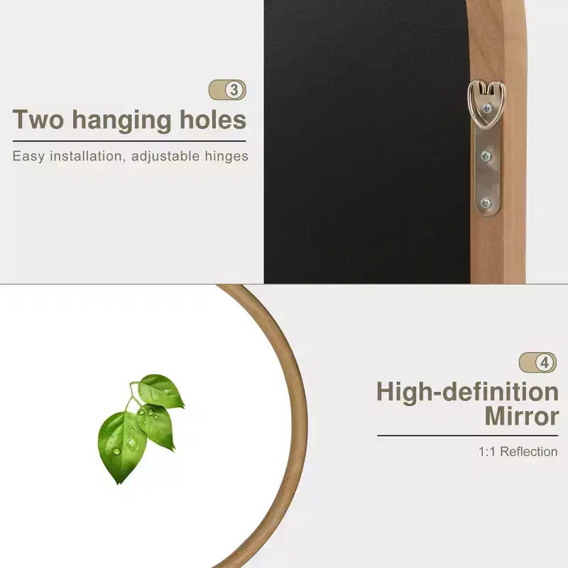 Miroir mural marron avec cadre en bois massif classique sculpté de 94 cm (37 po) de large x 180 cm (71 po) de haut avec fond en rotin