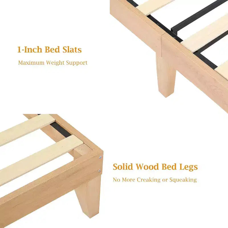 Cadre de lit en rotin avec tête de lit naturelle, lumières LED, lattes en bois massif, espace de rangement, pas besoin de sommier tapissier