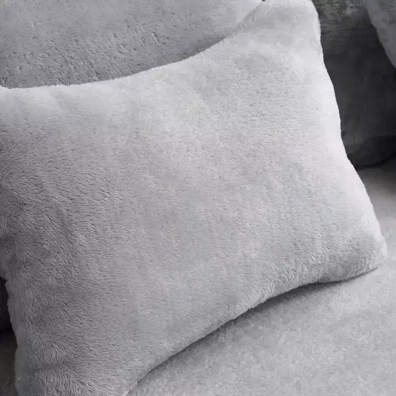 Canapé de sol moderne avec 4 oreillers, canapé futon en tissu peluche, matelas pliant en mousse haute densité pour salon