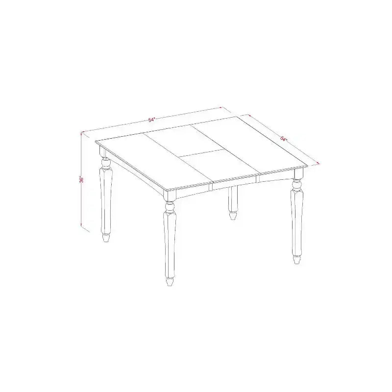 Table de salle à manger carrée à hauteur de comptoir avec rallonge papillon