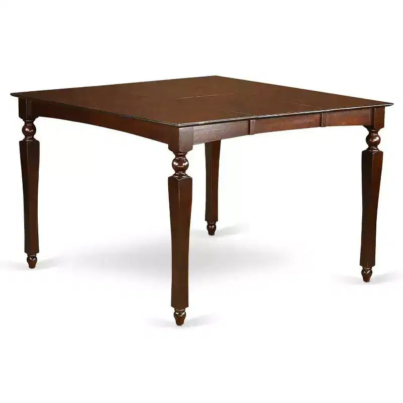 Table de salle à manger carrée à hauteur de comptoir avec rallonge papillon