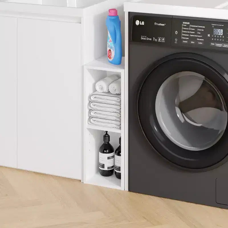 Étagère de rangement peu encombrante à 2 niveaux, largeur 8 pouces, conception réglable