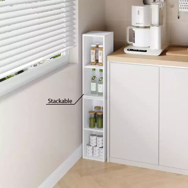 Étagère de rangement peu encombrante à 2 niveaux, largeur 8 pouces, conception réglable