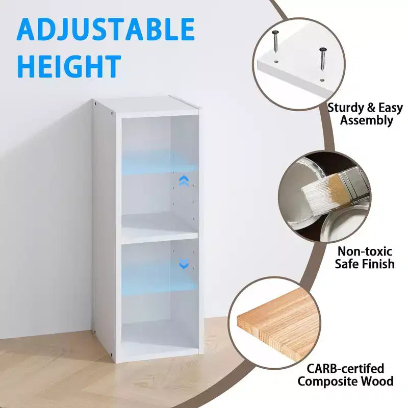 Étagère de rangement peu encombrante à 2 niveaux, largeur 8 pouces, conception réglable