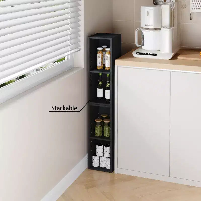 Étagère de rangement peu encombrante à 2 niveaux, largeur 8 pouces, conception réglable