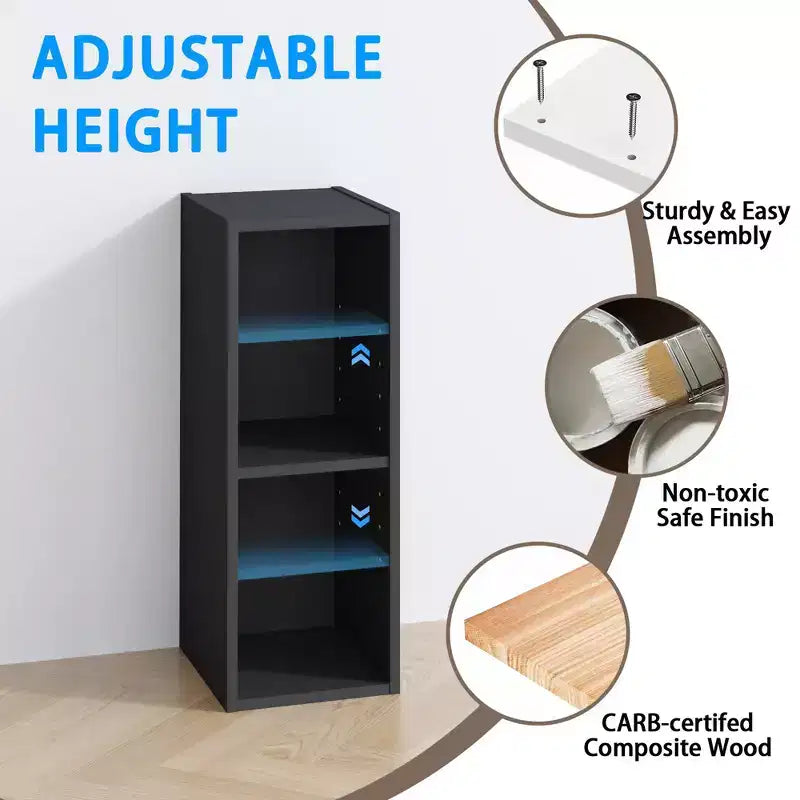 Étagère de rangement peu encombrante à 2 niveaux, largeur 8 pouces, conception réglable
