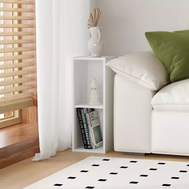 Étagère de rangement peu encombrante à 2 niveaux, largeur 8 pouces, conception réglable