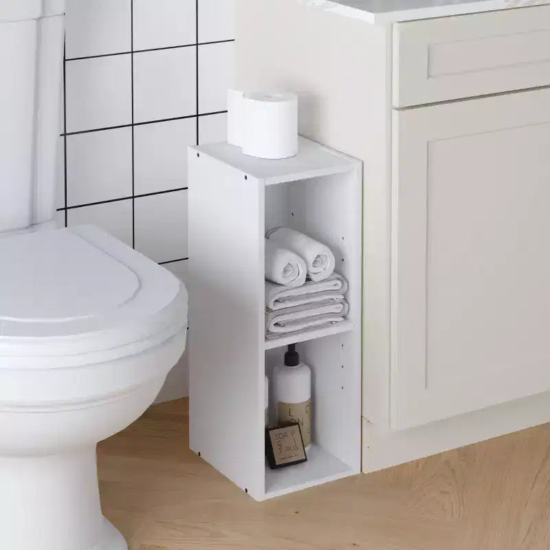 Étagère de rangement peu encombrante à 2 niveaux, largeur 8 pouces, conception réglable