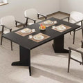 71 Modern Dining Table - Seats 6-8 with Unique Wooden Legs for Kitchen & Dining Room