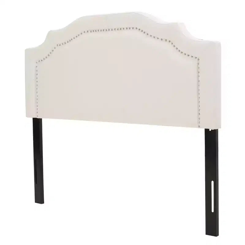 Tête de lit contemporaine biseautée en tissu rembourré pour lit double/grand lit