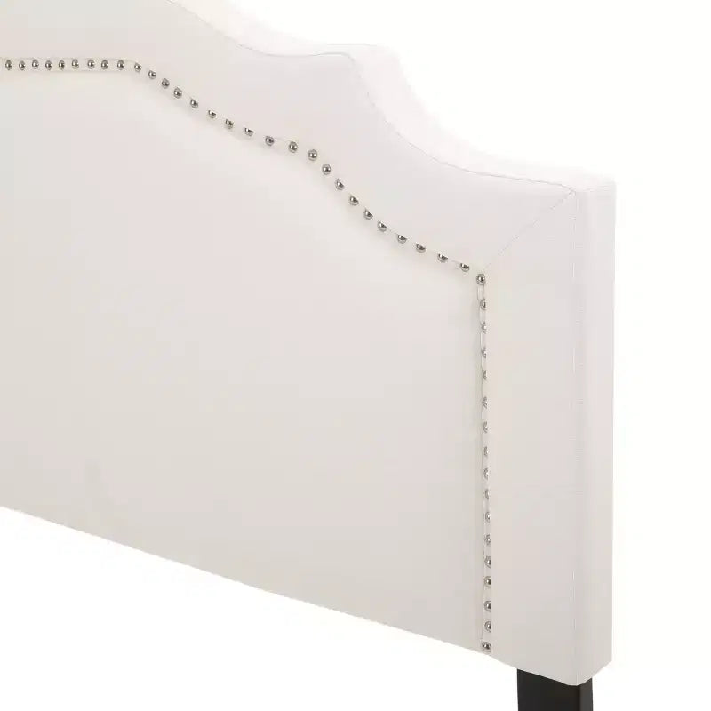 Tête de lit contemporaine biseautée en tissu rembourré pour lit double/grand lit