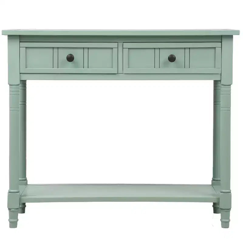 Console rustique de ferme avec 2 tiroirs et étagère inférieure pour salon