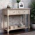 Farmhouse Console Table Sideboard Wooden Sofa Table with 2 Drawers and Bottom Shelf for Living Room