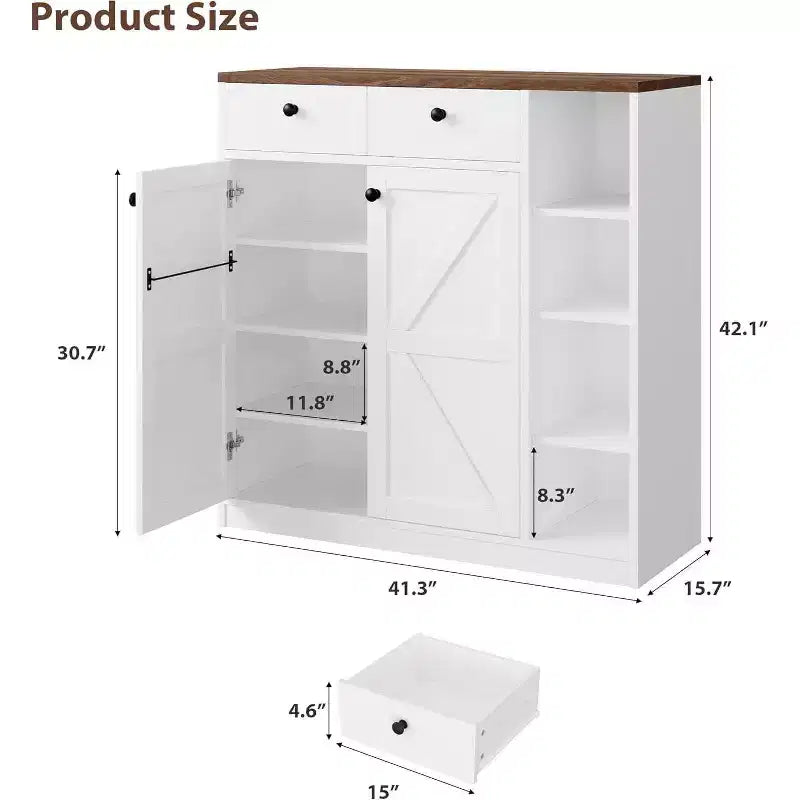 Meuble de rangement pour chaussures - Organisateur moderne avec portes, étagères réglables pour entrée, capacité de 18 à 24 paires, naturel