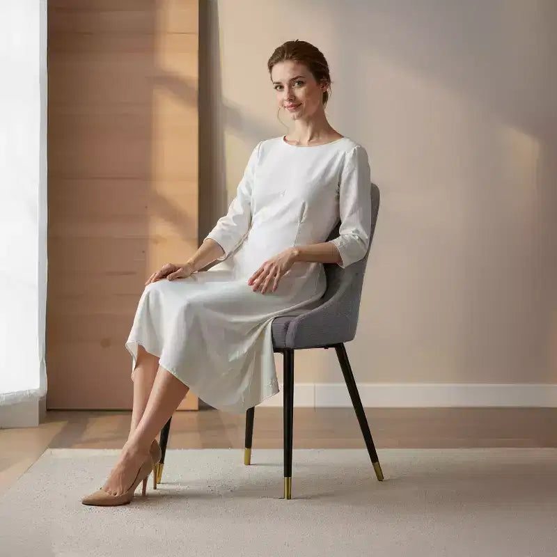 Chaise de salle à manger moderne capitonnée, chaise d'appoint de cuisine avec pieds en métal pour cuisine, salle à manger ou café