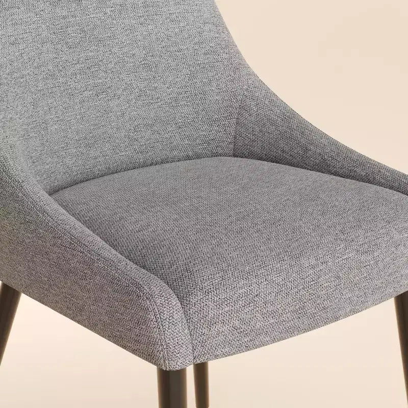 Chaise de salle à manger moderne capitonnée, chaise d'appoint de cuisine avec pieds en métal pour cuisine, salle à manger ou café