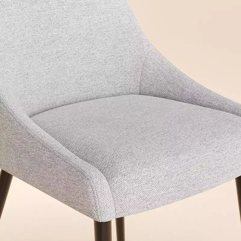 Chaise de salle à manger moderne capitonnée, chaise d'appoint de cuisine avec pieds en métal pour cuisine, salle à manger ou café