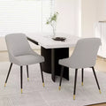 COLAMY Modern Upholstered Dining Chair  Kitchen Side Chair with Metal Legs for Kitchen, Dining Room, or Caf