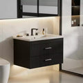 24 Floating Wall-Mounted Bathroom Vanity with Sink Combo, 2 Drawers & Storage Cabinet for Bathroom