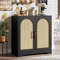 30 Sideboard Buffet Cabinet with 2 Rattan Doors,Large Storage Console Table,Modern Coffee Bar Cabinet for Living Room,Dining Room,Hallway,Entryway