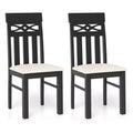 Costway Dining Chairs Set of 2/4, High Back Dining Room Chairs with Padded Seat for Kitchen