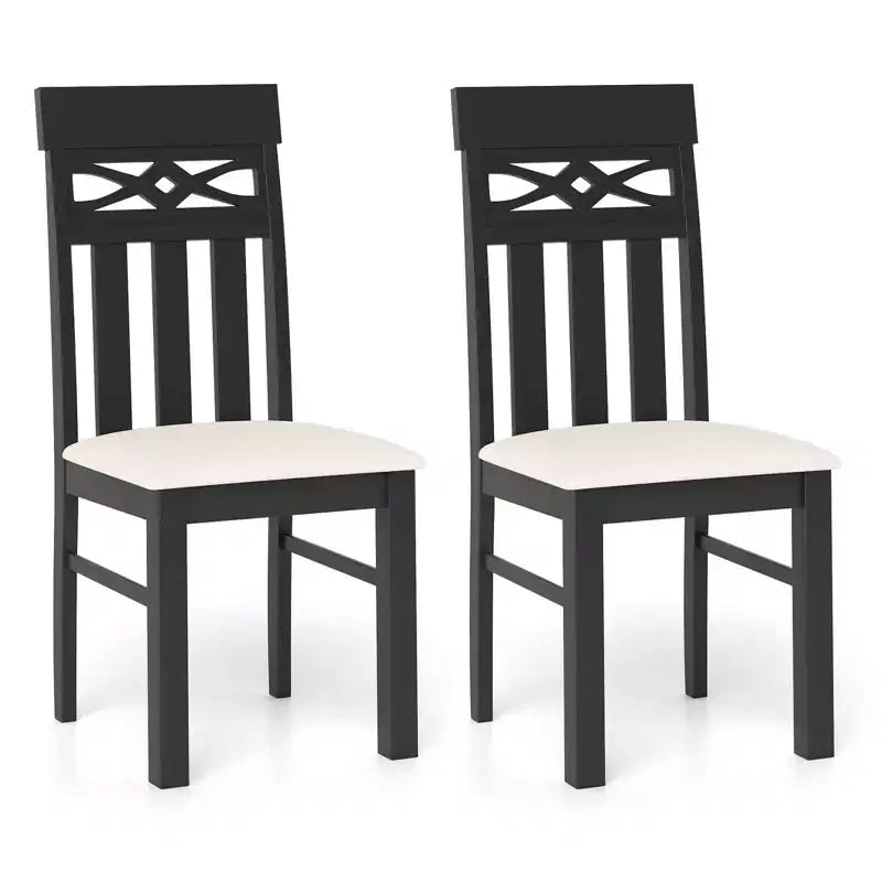 Costway Dining Chairs Set of 2/4, High Back Dining Room Chairs with Padded Seat for Kitchen