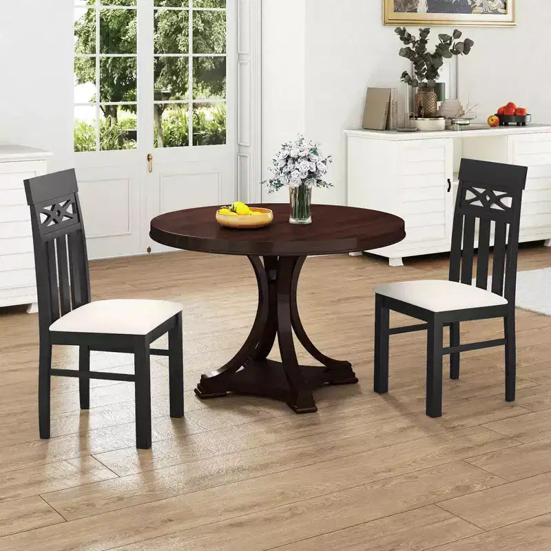 Lot de 2/4 chaises de salle à manger, chaises de salle à manger à dossier haut avec assise rembourrée pour cuisine