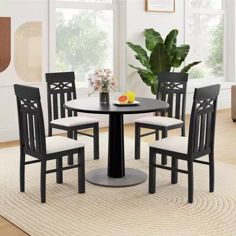 Lot de 2/4 chaises de salle à manger, chaises de salle à manger à dossier haut avec assise rembourrée pour cuisine
