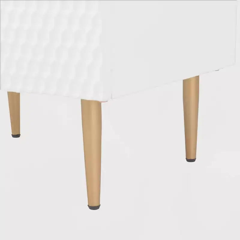 Table d'appoint à 2 tiroirs blanche