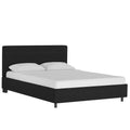Skyline Furniture Olivia Solid Woven Upholstered Platform Bed Twill